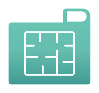 Ev Planı web simgesi, vektör illüstrasyonu