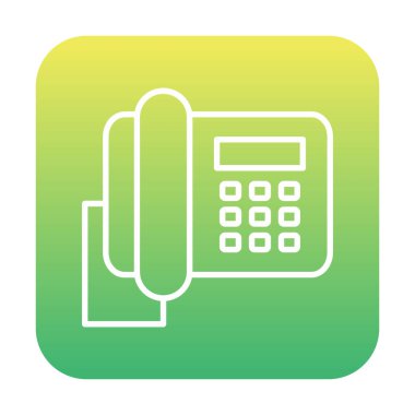 masa telefonu simgesi, vektör illüstrasyonu basit tasarım