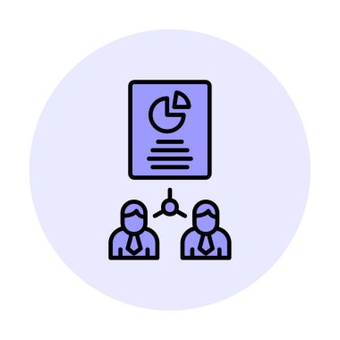Work Distribution web icon, vector illustration 