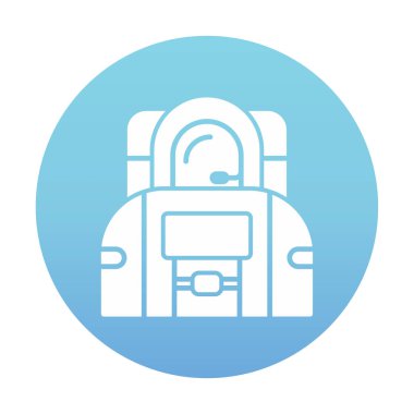 astronot simgesi, vektör illüstrasyonu basit tasarım