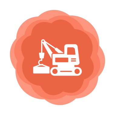 Yapı vinç simgesi, vektör illüstrasyon tasarımı