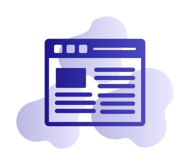 Web Sayfası simgesi, vektör illüstrasyonu