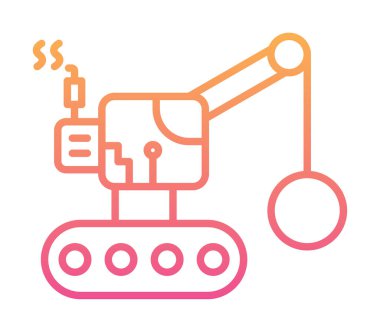 Wrecking Ball simgesi, vektör illüstrasyonu 