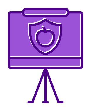 Beyaz arkaplanda besin sunum vektörü illüstrasyonu