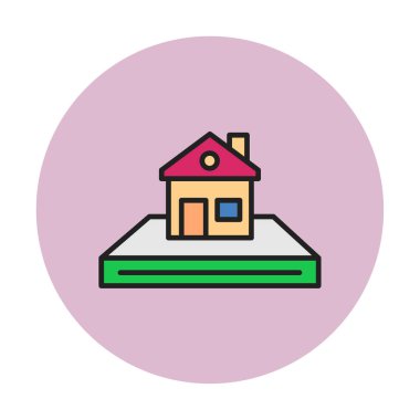 Beyaz arkaplanda ev simgesi vektörü izole edildi