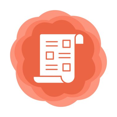 belge simgesi, vektör illüstrasyonu basit tasarım