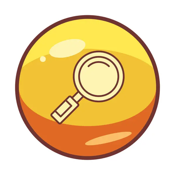 stock vector Magnifying glass icon in flat style. Search loupe color icon. Vector illustration 