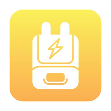 Adaptör simgesi. özet güç dolgu vektör rengi düz izole 