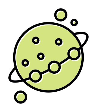 Gezegenler simgesi, vektör illüstrasyonu