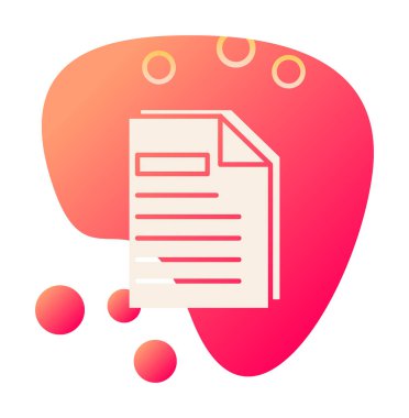 belge simgesi, vektör illüstrasyonu basit tasarım