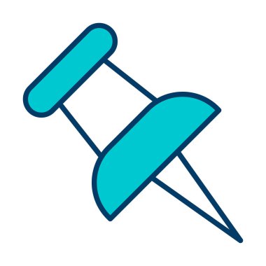 İğne simgesine bas. vektör illüstrasyonu