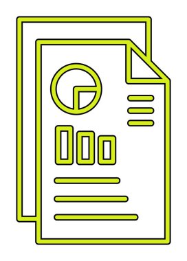 iş raporu simgesi, vektör illüstrasyonu basit tasarım