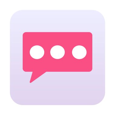 Basit sohbet simgesi, konuşma balonu, vektör illüstrasyonu