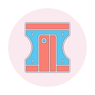 Kalem kalemtıraş simge vektör çizim