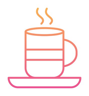 sıcak içecek web simgesi, basit vektör illüstrasyonu 