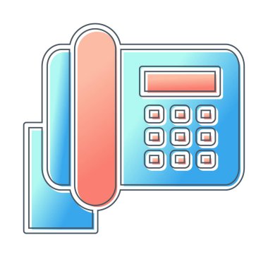 masa telefonu simgesi, vektör illüstrasyonu basit tasarım