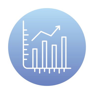 Hisse senetleri büyüyor. Web simgesi basit illüstrasyon