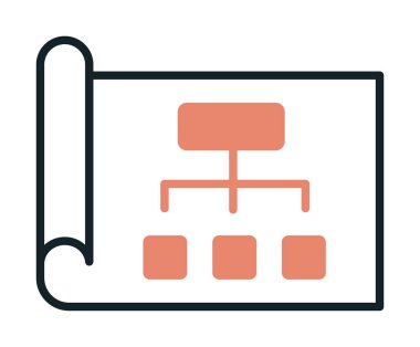 Haftalık İş Planlayıcı Web simgesi, vektör illüstrasyonu 