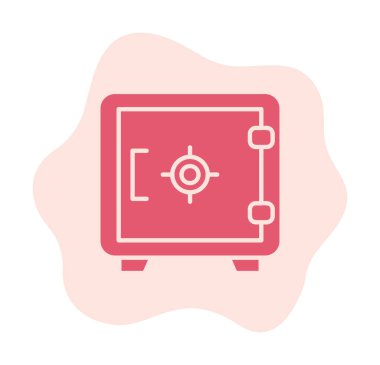 Güvenli simge, loker işareti, vektör illüstrasyonu