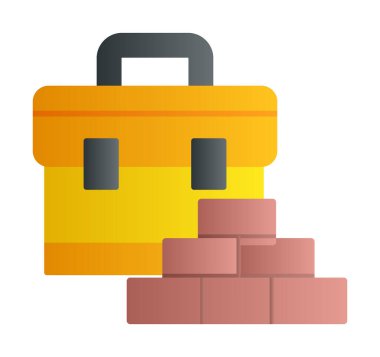 evrak çantası web basit simge illüstrasyonu