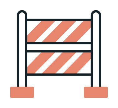 Bariyer. Web simgesi basit illüstrasyon