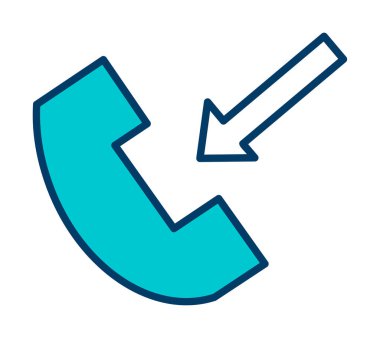 telefon arama simgesi, vektör illüstrasyonu basit tasarım