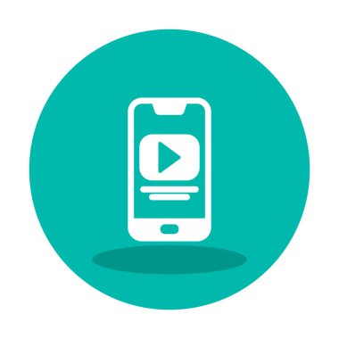 Video simge vektör çizim oynamak