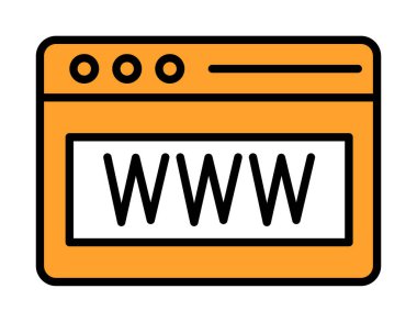 Web tarayıcı simgesi, vektör çizim