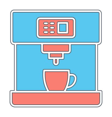 kahve makinesi simgesini, vektör çizim