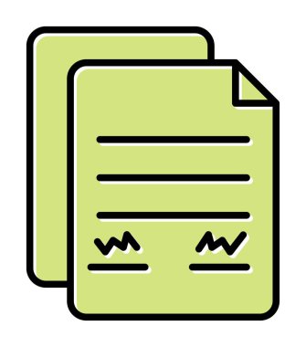 belge web simgesi vektör illüstrasyonu 