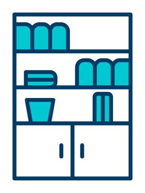 Dolap simgesi, vektör illüstrasyonu basit tasarım