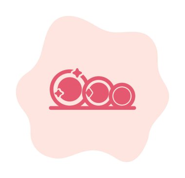 Temiz tabak simgesinin vektör illüstrasyonu