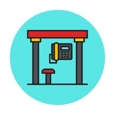 Basit Telefon Simgesi, vektör illüstrasyonu