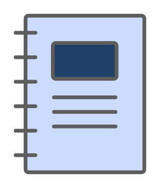 notepad simgesi, vektör illüstrasyonu basit tasarım