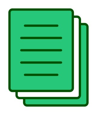 belge simgesi, vektör illüstrasyonu basit tasarım