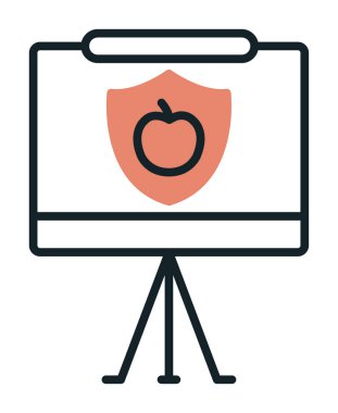 Beyaz arkaplanda besin sunum vektörü illüstrasyonu