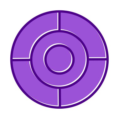 Basit hedef simgesi, hedef, vektör illüstrasyonu