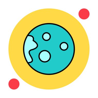 Gezegenler simgesi, vektör illüstrasyonu