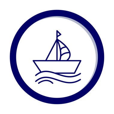 tekne ikonu vektör çizimi tasarımı 