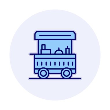 Yemek arabası simgesinin vektör illüstrasyonu 