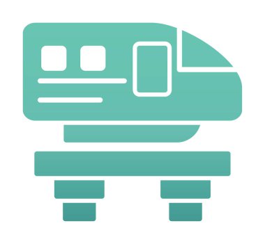 Monoray yaratıcı ikonu. Işınlama simgeleri koleksiyonu. İzole edilmiş Raylı İşareti 