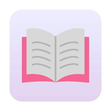 kitap düz simge vektör çizim