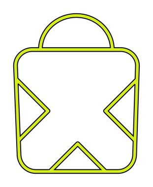 Alışveriş poşeti simgesi, vektör illüstrasyonu 