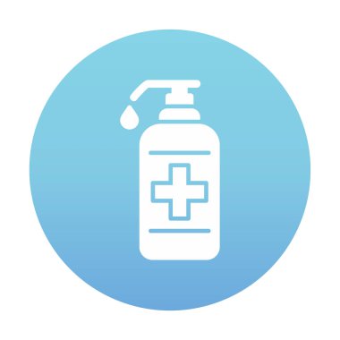 Bir dezenfektan şişesinin basit bir çizimi