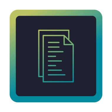 belge simgesi, vektör illüstrasyonu basit tasarım