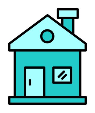 Ev. Web simgesi basit illüstrasyon