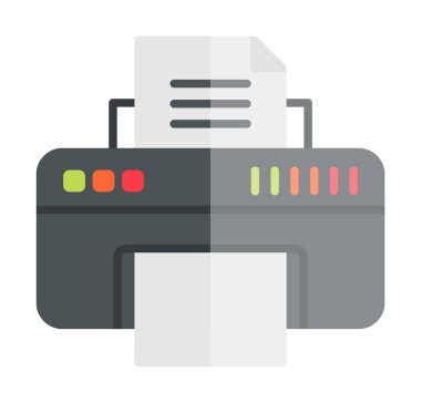 yazıcı simgesi web basit illüstrasyon