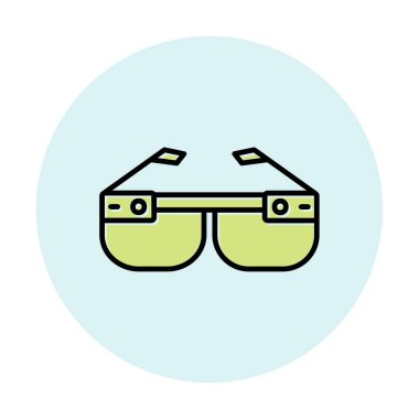 Akıllı Gözlük simgesi vektör çizimi