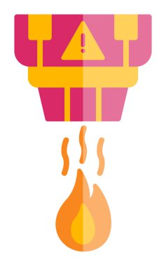 Duman dedektörü web simgesi vektör çizimi