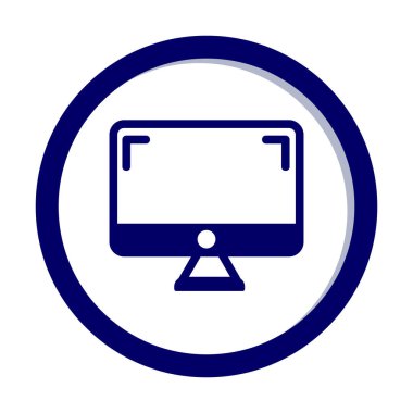 bilgisayar izleme simgesi, vektör illüstrasyonu basit tasarım